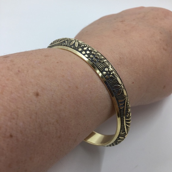 Vintage Brass Bangle - Picture 3 of 8